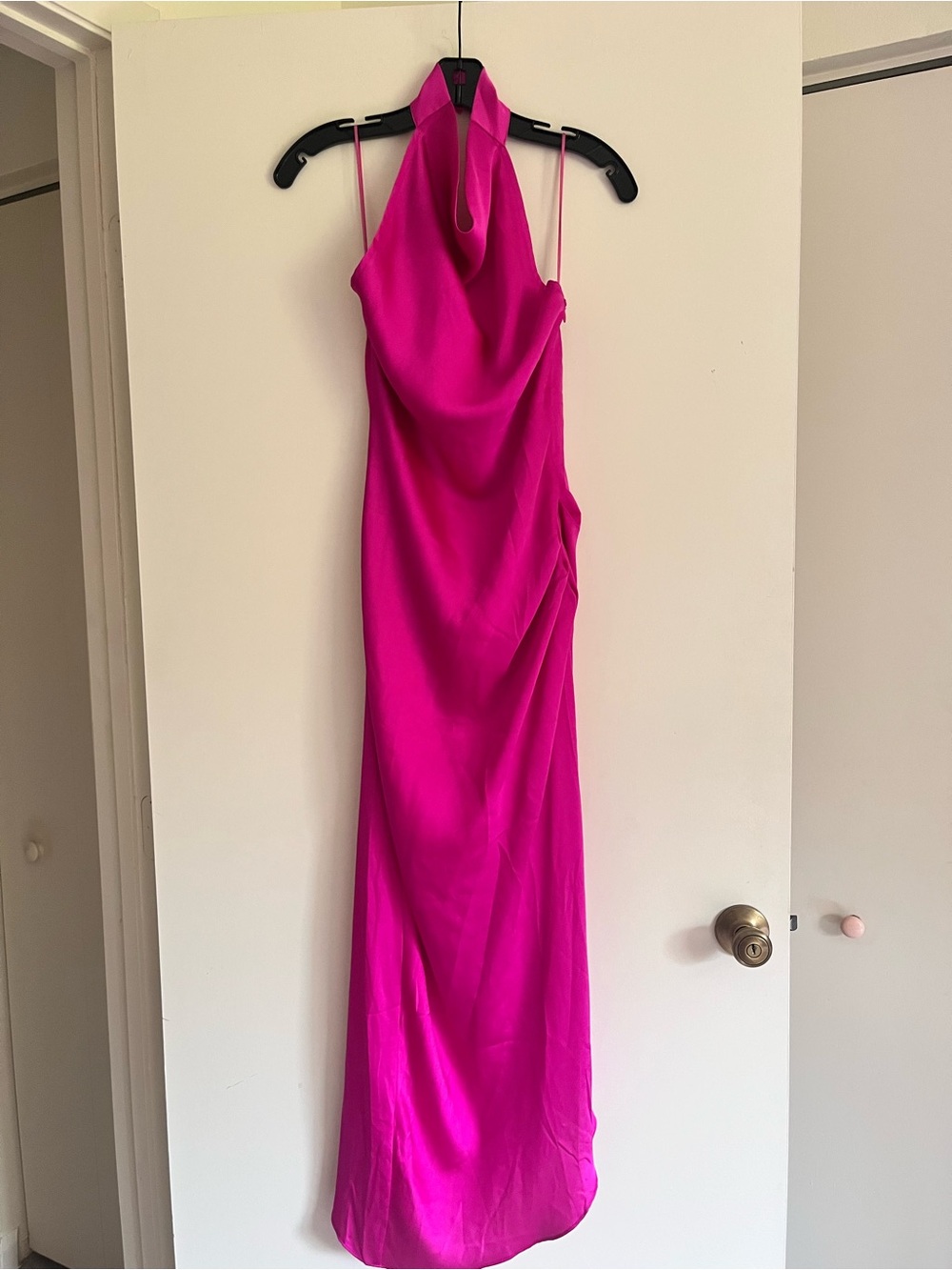 Elegant Hot Pink Halter Evening Dress Vici medium